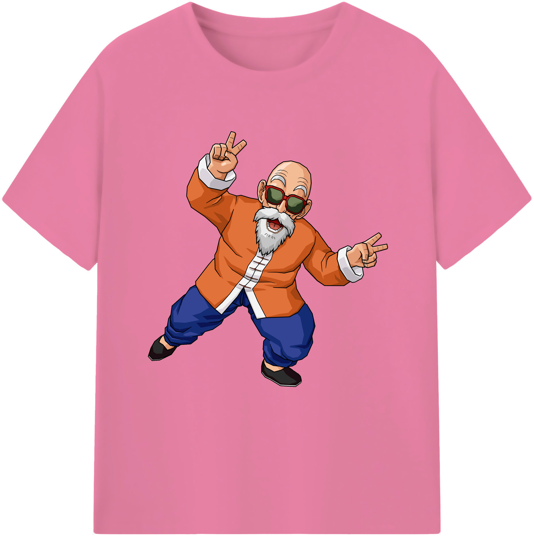 （画像用） ドラゴンボール 亀仙人（かめせんにん） DRAGON BALL Master Roshi Kame Sennin 綿100％半袖Tシャツ（フロントプリント）